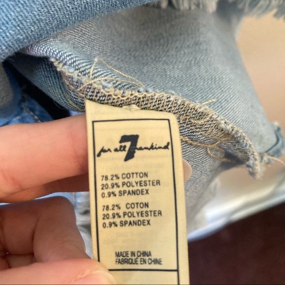 7 for all Mankind Girls Faded & Frayed Denim Dress - Picture 6 of 7